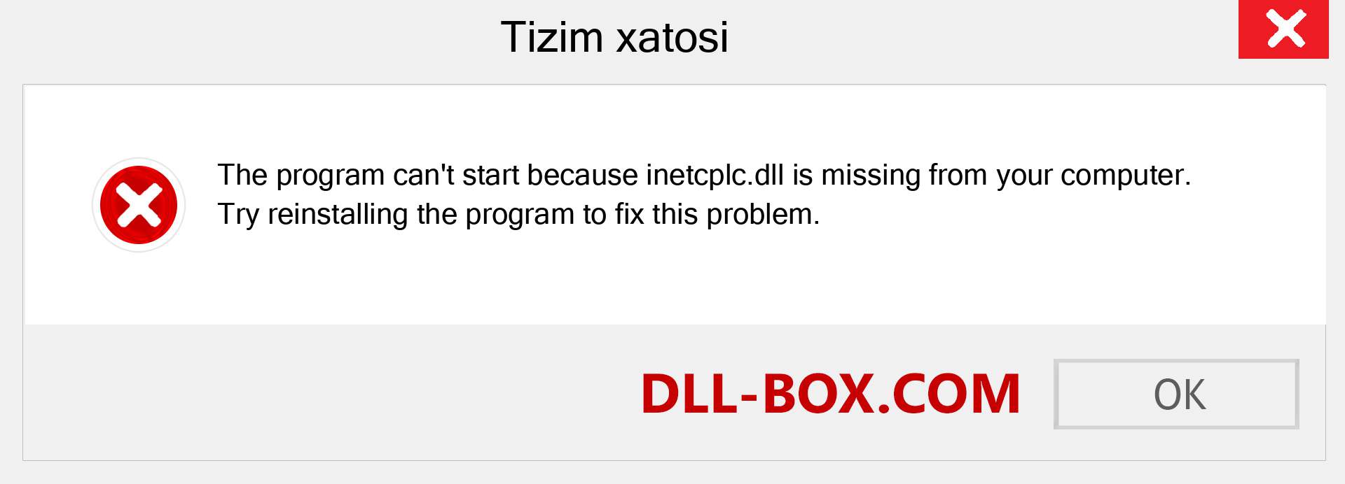 inetcplc.dll fayli yo'qolganmi?. Windows 7, 8, 10 uchun yuklab olish - Windowsda inetcplc dll etishmayotgan xatoni tuzating, rasmlar, rasmlar